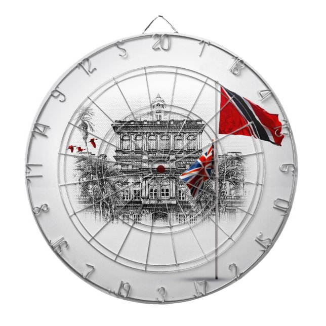 GEDRÜCKT: TRINIDAD & TOBAGO 8.31.62 DARTSCHEIBE (vorne)