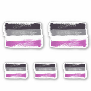 GEDRUCKTE ASEXUELLE PRIDE FLAG AUFKLEBER