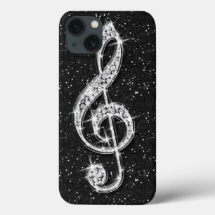 Gedruckte Glitzernde Funkelnde Diamant Noten iPhone 13 Hülle