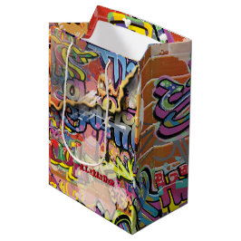 GEDRUCKTE Graffiti-Ziegel Mittlere Geschenktüte