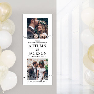 Gedruckte Hochzeit Willkommen Modernes, einfaches  Poster