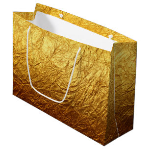Gedruckte Imitate Goldfolie Moderne Hochzeitsfeier Große Geschenktüte