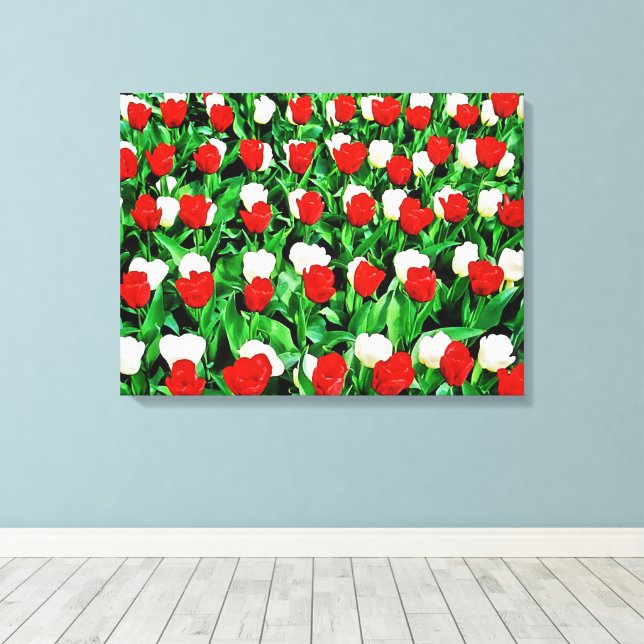 Gedruckte Leinwand Tulpen  (Insitu (Holzboden))