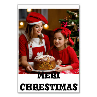 Gedruckte meri chrestimas Tabletten Tischnummer