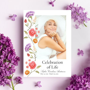 Gedruckte Seite Blumenfeier des Life-Programms Einladung