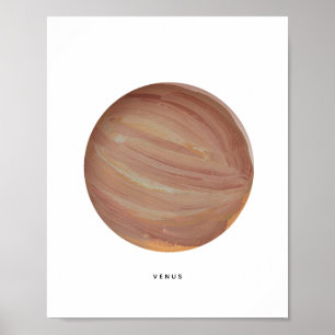 Gedruckte Venus-Planet-Kunst auf Papier Poster