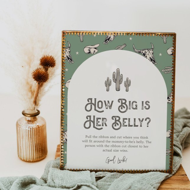 Gedruckter 8x10 Western Wie groß ist ihr Bauchzeic (Von Creator hochgeladen)