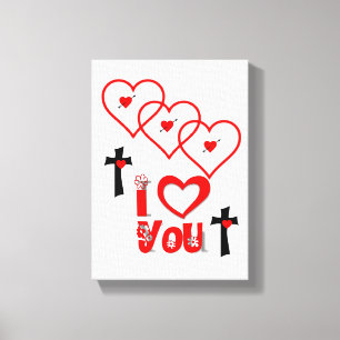 Gedruckter Canvas Valentinstag Leinwanddruck