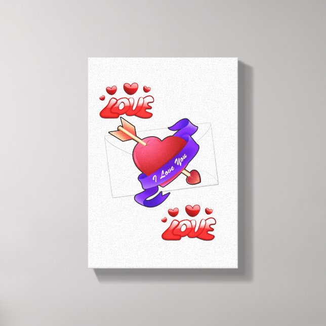 Gedruckter Canvas Valentinstag Leinwanddruck (Vorderseite)
