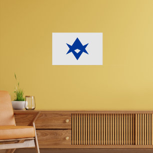 Gedrucktes Bild mit der Flagge von Toyota Poster