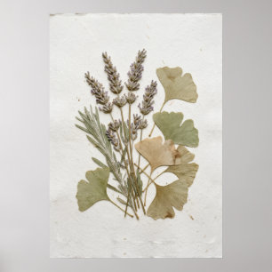 Gedrucktes Botanisches Wiesenposter Poster