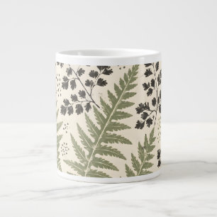 Gedrücktes Farn-Archiv Vintage-Botanik Jumbo-Tasse