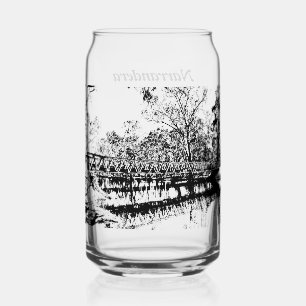 Gedrucktes Glas Set von 1