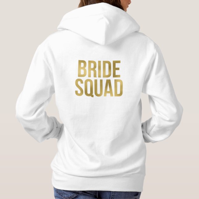 Gedrucktes Gold "Bride Squad" Hoodie (Rückseite)