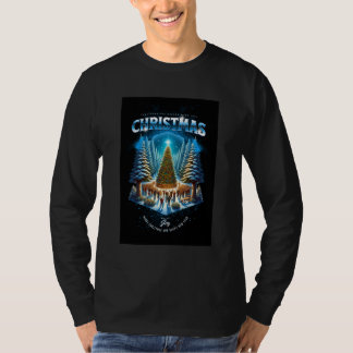 gedrucktes schwarzes Herren-Weihnachts-T-Shirt|  T-Shirt