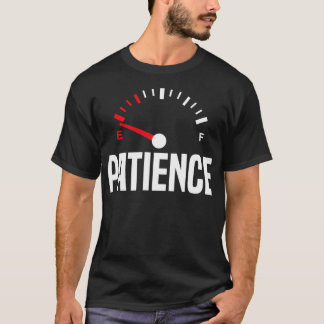 Geduld auf leere, sonnige ungeduldige dezimierte S T-Shirt