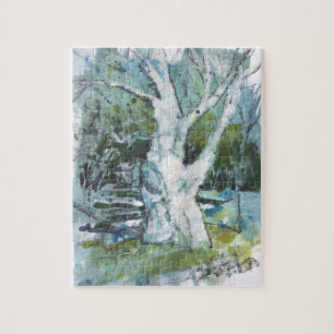 Geduld Baum Malerei / Künstler Larry Lerew