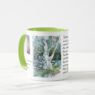 Geduld-Baum-Malerei / Künstler Larry Lerew Becher Tasse