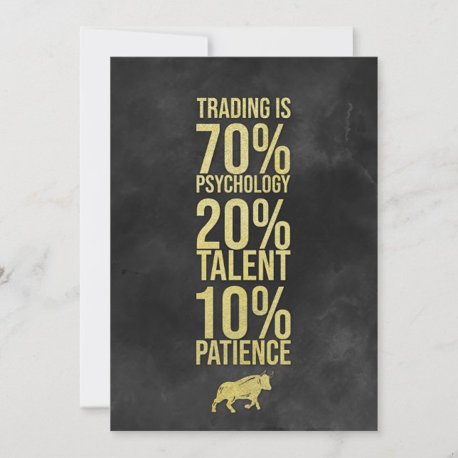 Geduld für Investor Trading Talent Dankeskarte (Vorderseite)