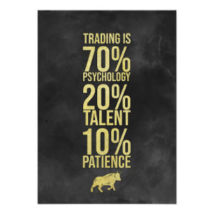 Geduld für Investor Trading Talent Fotodruck
