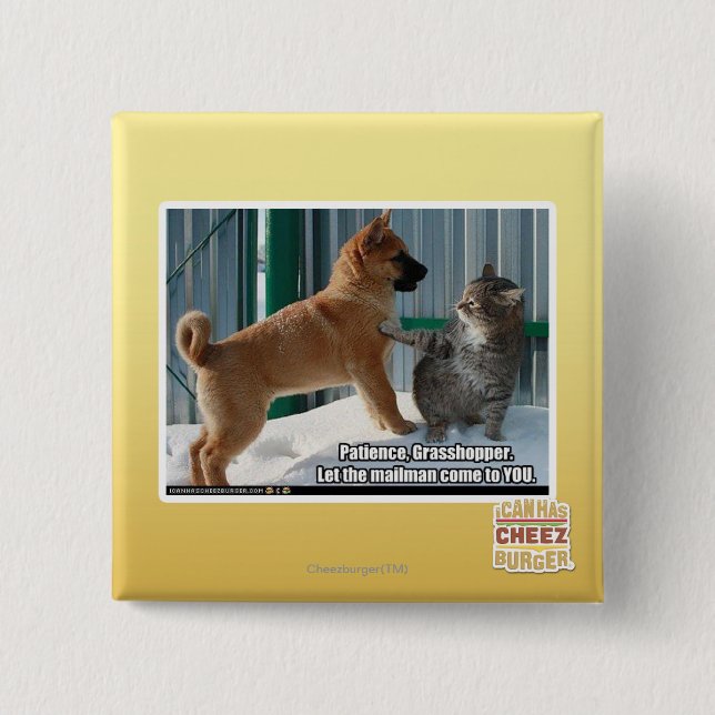 Geduld, Heuschrecke Button (Vorderseite)