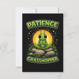 Geduld Heuschrecke Dankeskarte