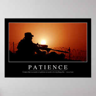 Geduld: Inspirierend Zitat Poster