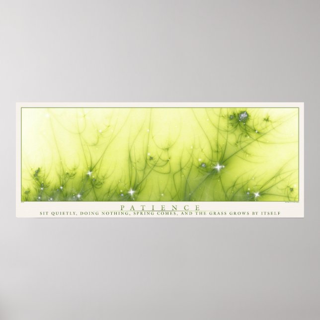 Geduld Poster (Vorne)