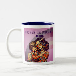 Geduld und Kiktok Zweifarbige Tasse