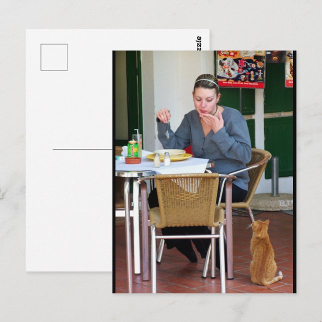 Geduldig Wartend Postkarte (Vorne/Hinten)