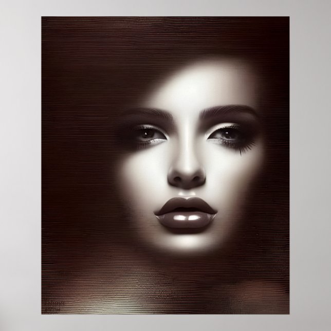 Geduldiges AI Fantasy Digital Art Print Portrait Poster (Vorne)