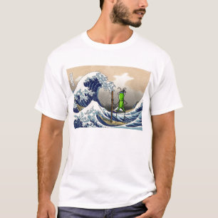 Gedulds-Heuschrecke auf einem Boot T-Shirt