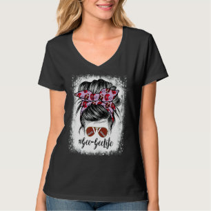 Gee Gee Life Messy Bun Football Player geblasen T-Shirt