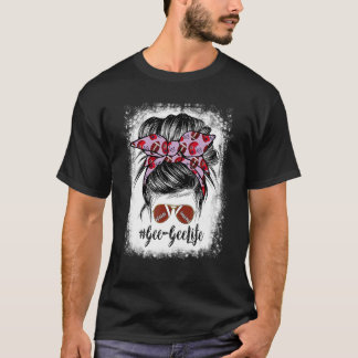 Gee Gee Life Messy Bun Football Player geblasen T-Shirt