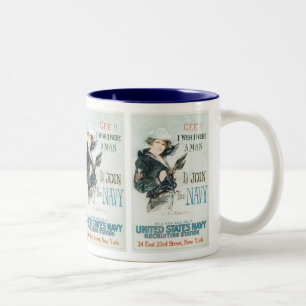Gee!! Ich wünsche, dass ich ein Mann war Zweifarbige Tasse