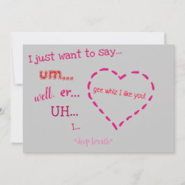 Gee Whiz I like you Valentine Feiertagskarte