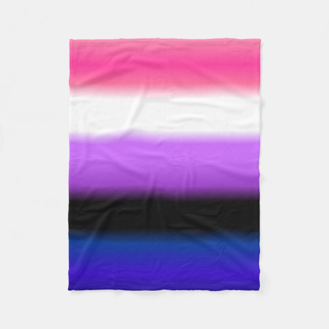 Geebots Genderfluid färbt Steigungs-Stolz-Flagge Fleecedecke (Vorderseite)