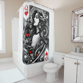 Geehrte Herzdame Duschvorhang