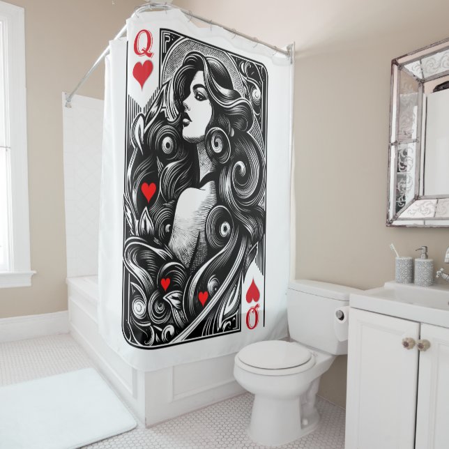 Geehrte Herzdame Duschvorhang (Beispiel)