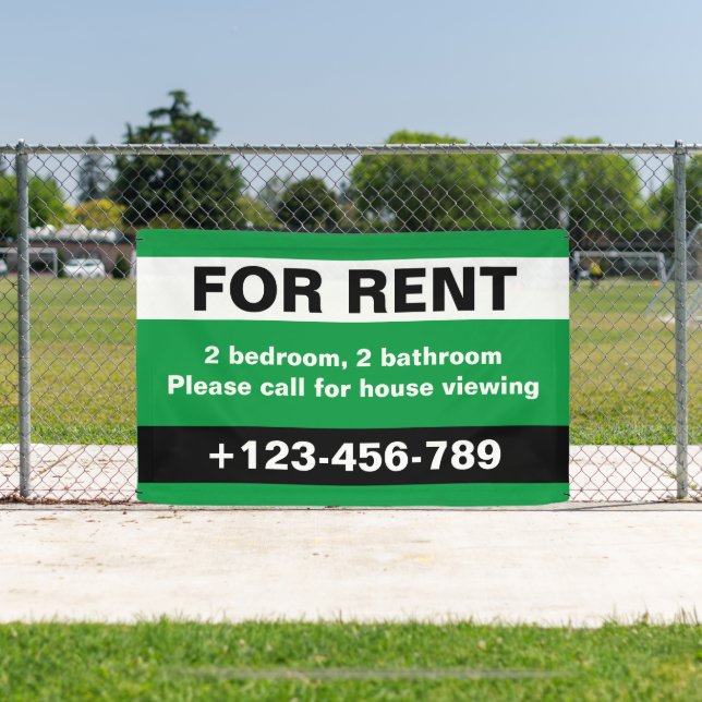Geeignet für Miete von Real Anwesen Black Green Banner (InSitu)