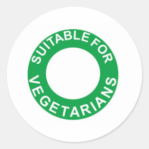 Geeignet für Vegetarier Runder Aufkleber