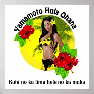 Geeignet für Yamamoto Hula Ohana Poster 2