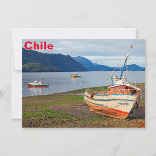 Geeignete Fischerboote, Hornopiren, Chile-Karte