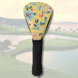 Geeignete Niedliche Retro-Blume für Frauen Golfer Golf Headcover