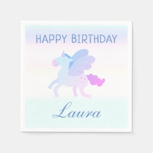 Geeignete Pastel Unicorn Geburtstags-Party Serviette