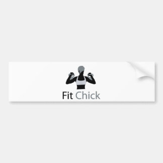 Geeignetes Küken mit Kettlebells Autoaufkleber