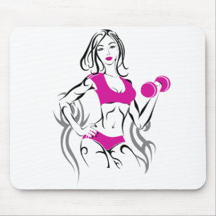 Geeignetes Küken mit Lippenstift-Rosa Mousepad