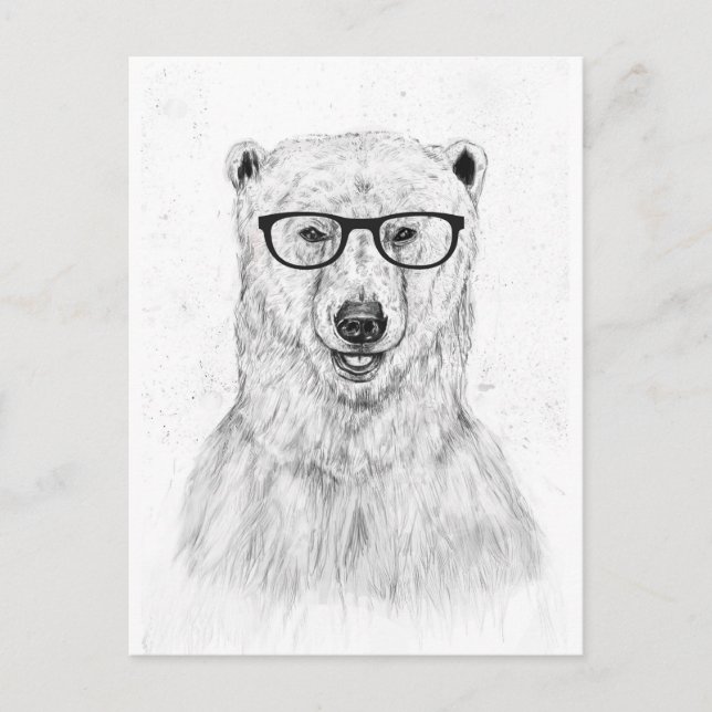 Geek bear postkarte (Vorderseite)