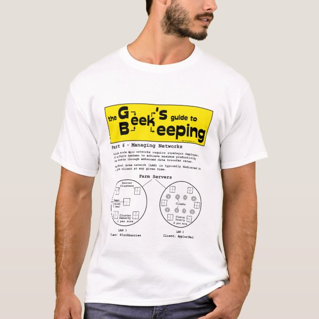 Geek Beekeeping (Netzwerke) - Weißer T - Shirt (Vorderseite)