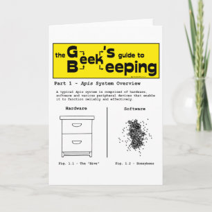 Geek Beekeeping (Systemübersicht) - Grußkarte Karte